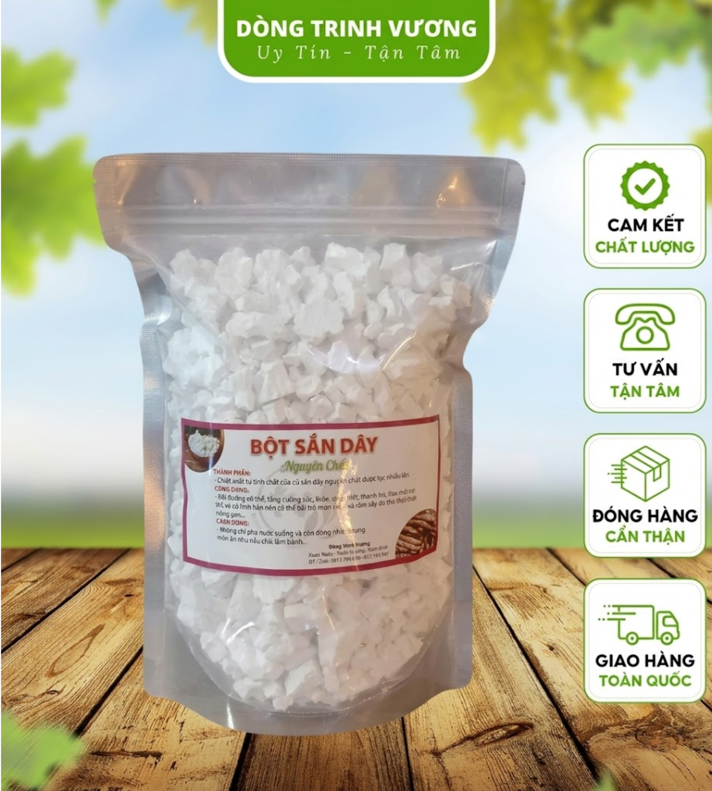 1KG Bột Sắn Dây Nguyên Chất Loại Đặc Biệt - Sạch 100% Không Pha Tạp Chất, Sỉ SLL
