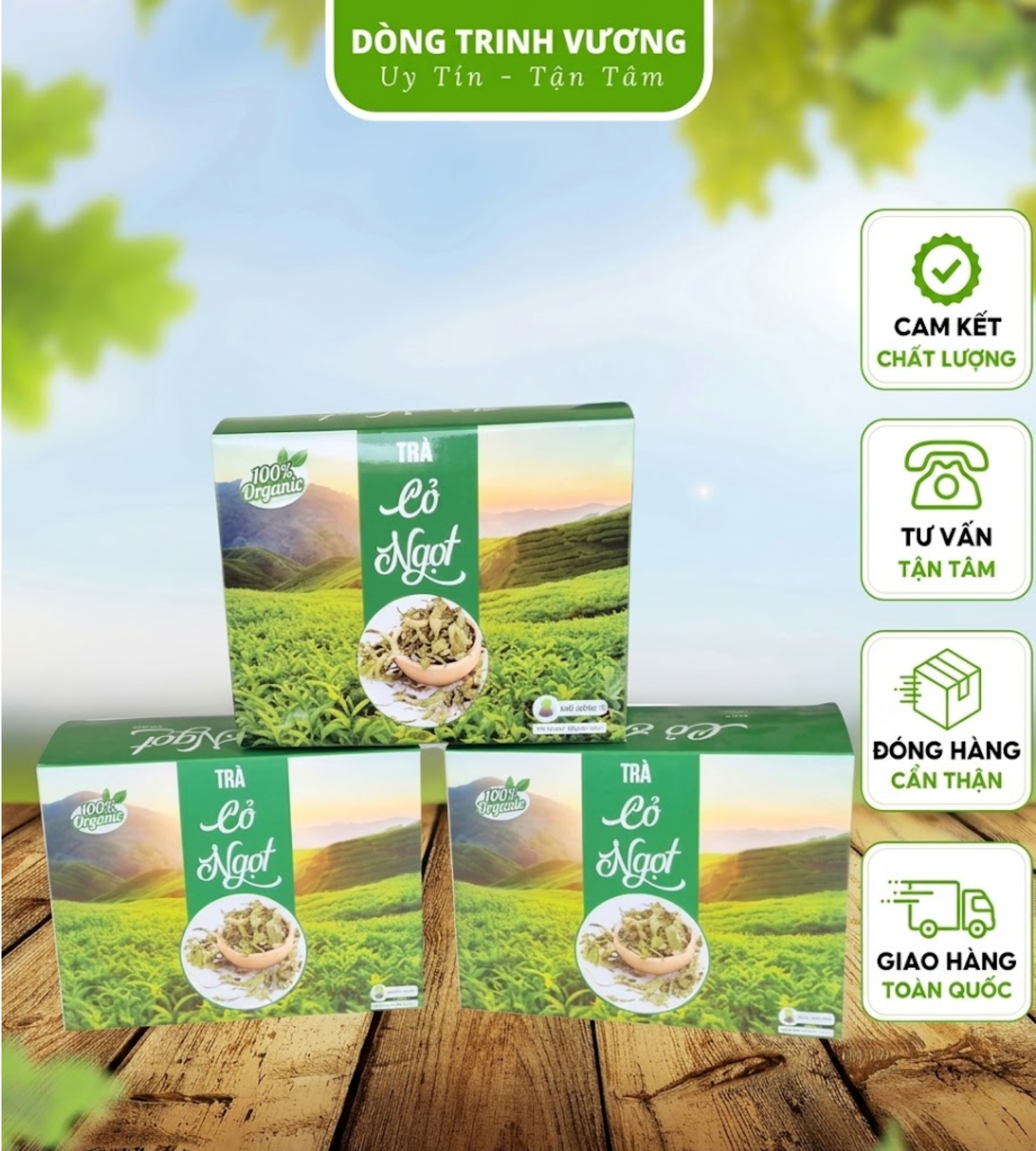 Cỏ Ngọt Sấy Khô, Tốt Cho Người Tiểu Đường, Ổn Định Đường Huyết, Giảm Cân, Chống Béo Phì- Hộp 25 Gói
