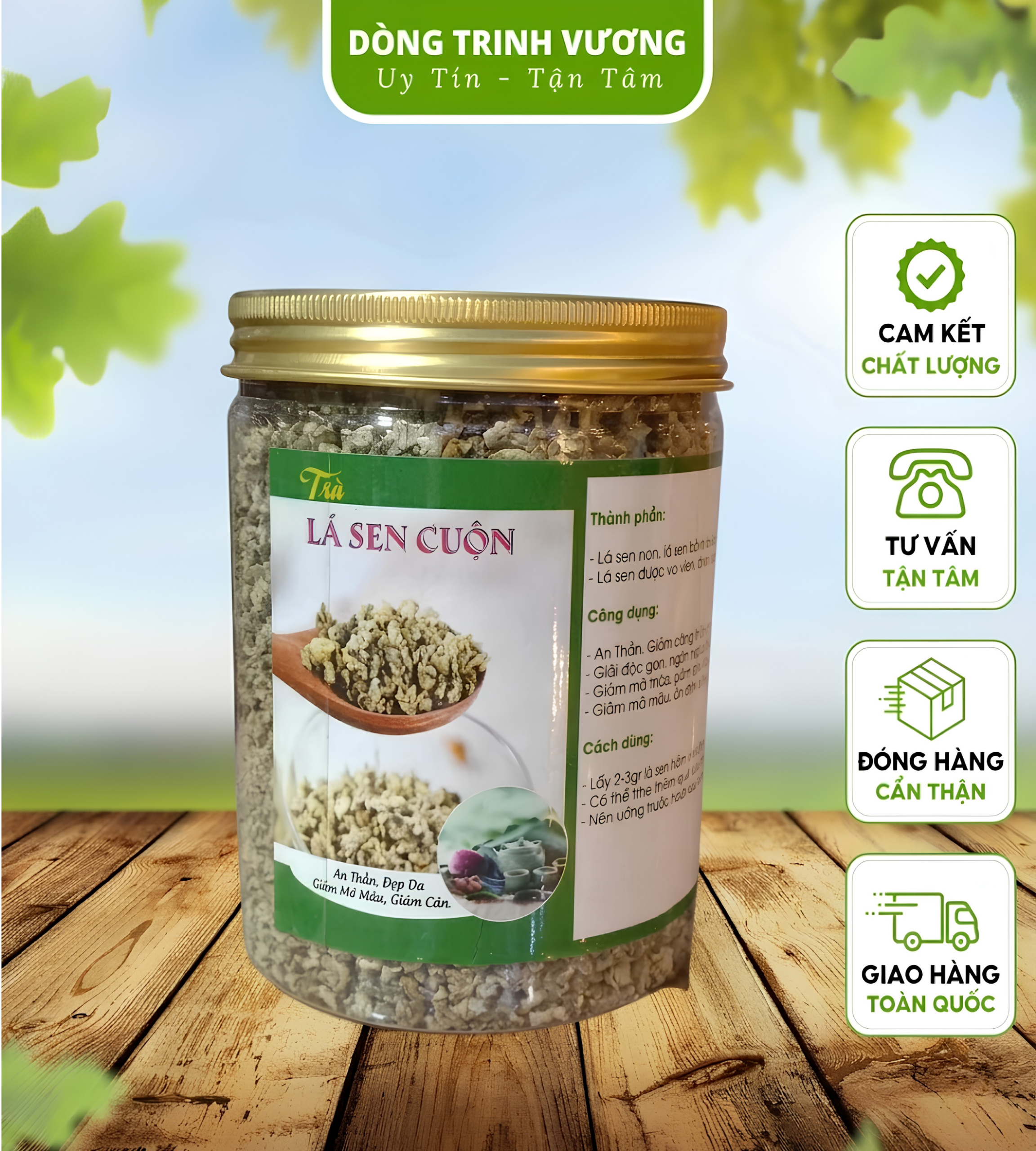 Trà Lá Sen Nguyên Chất, Giảm Mỡ Máu, Giúp Ngủ Ngon, Hỗ Trợ Giảm Cân, Làm Sáng Da Hộp 300G