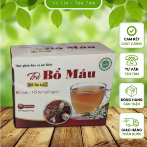 Trà Bổ Máu Giúp Thải Độc, Hoạt Huyết, Giúp Ngủ Ngon, Tăng Sức Đề Kháng - Hộp 26 Gói