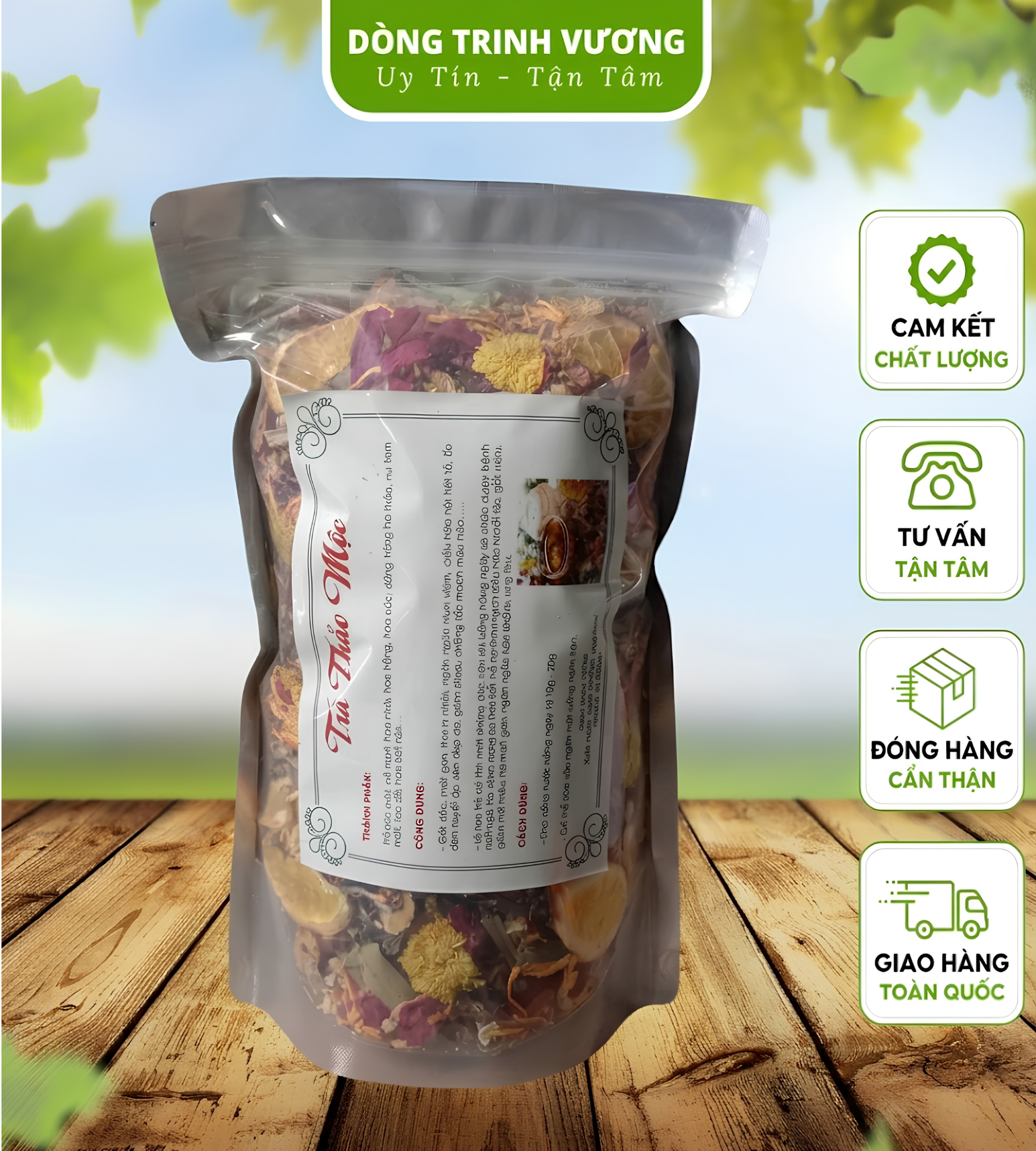 Trà Thảo Mộc Giúp Thanh Nhiệt Giải Độc, An Thần, Ổn Định Huyết Áp, Làm Đẹp Da, 100% Thiên Nhiên
