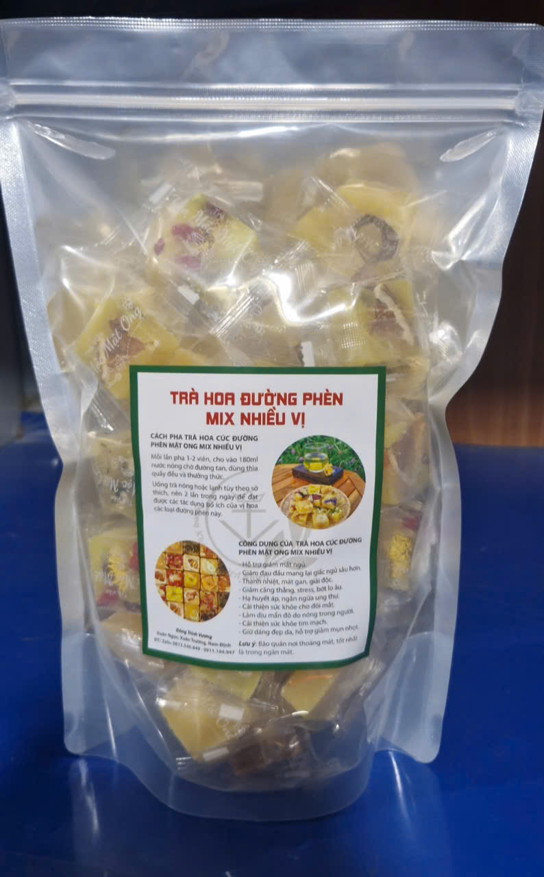 TRÀ HOA ĐƯỜNG PHÈN NHIỀU VỊ 500G
