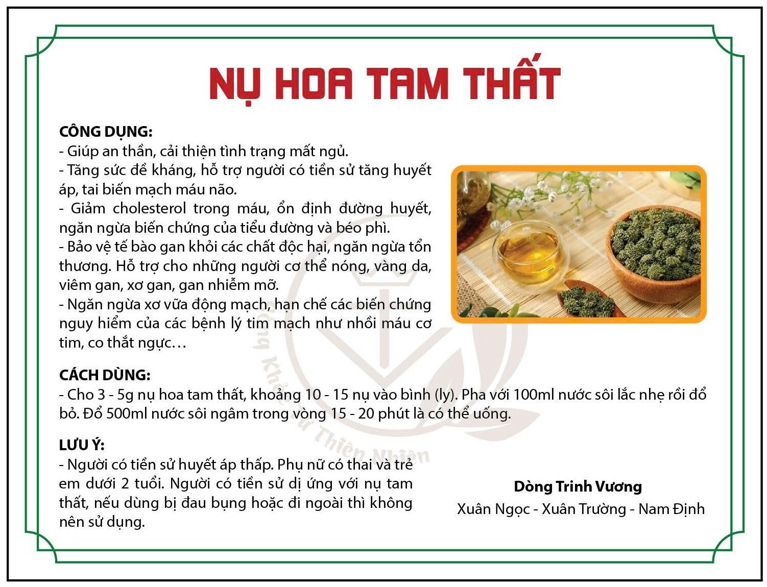 Nụ Hoa Tam Thất 200g - Ảnh 2