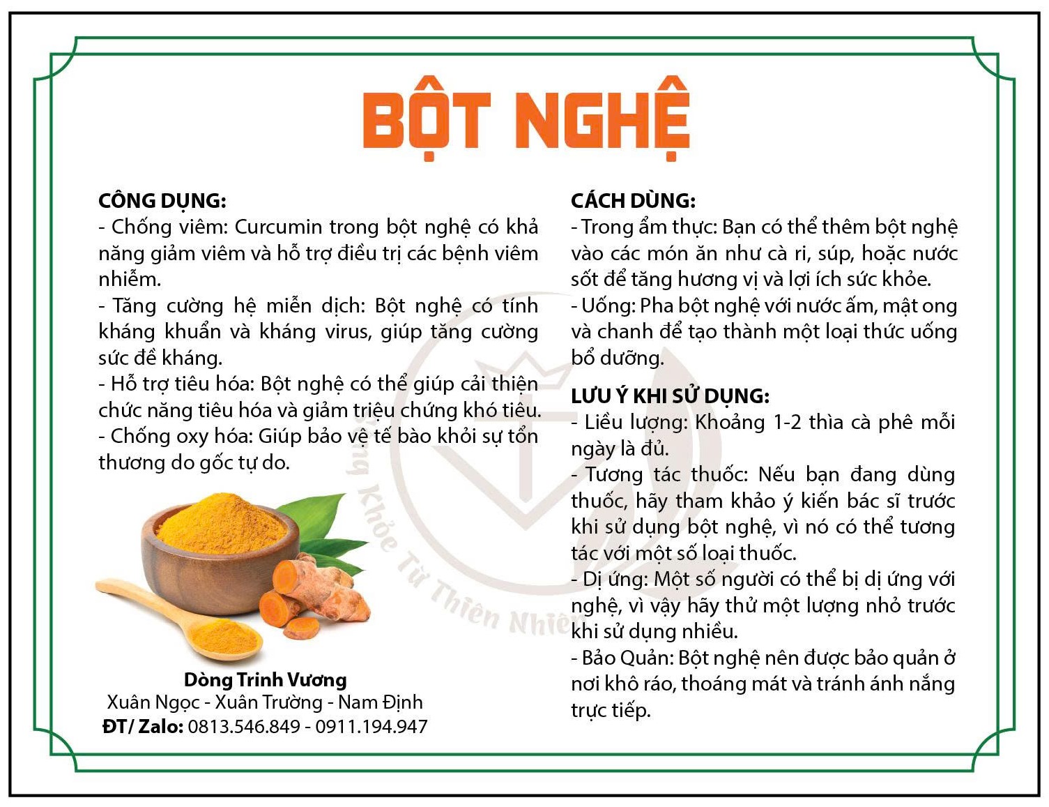 Bột Nghệ 500g - Ảnh 2