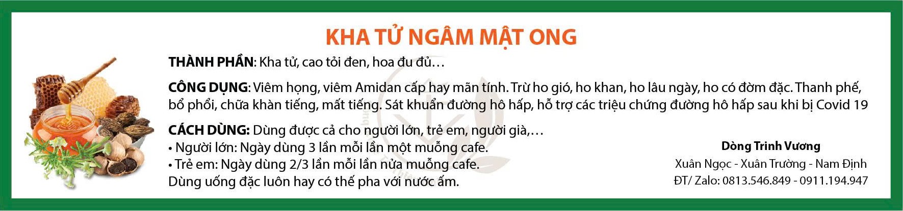 Kha Tử Ngâm Mật Ong