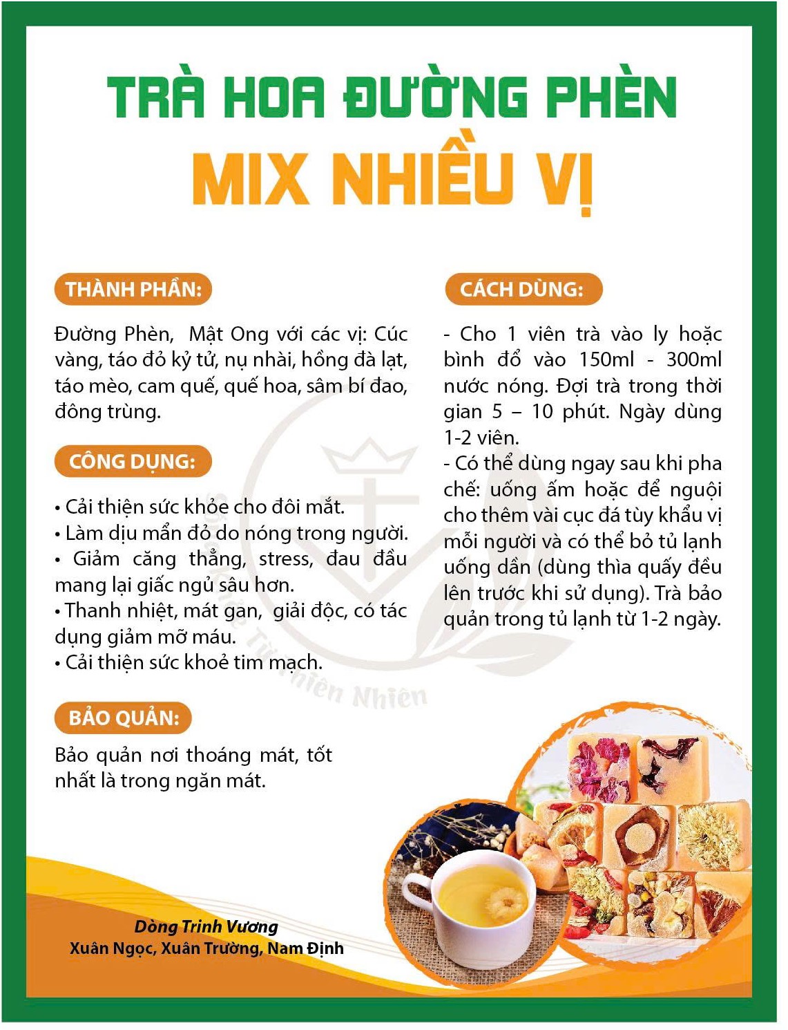Trà Hoa Đường Phèn Mix Nhiều Vị1 kg - Ảnh 2